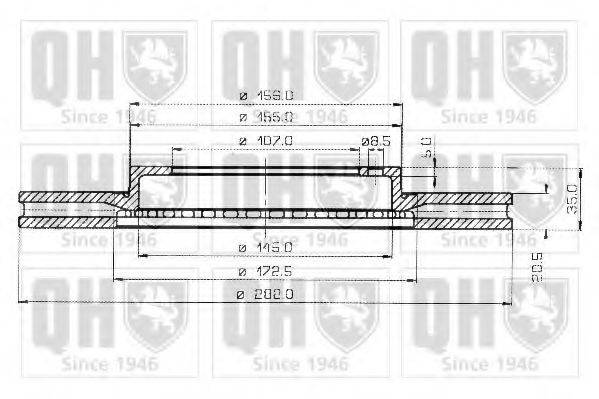 Тормозной диск BDC3601 QUINTON HAZELL