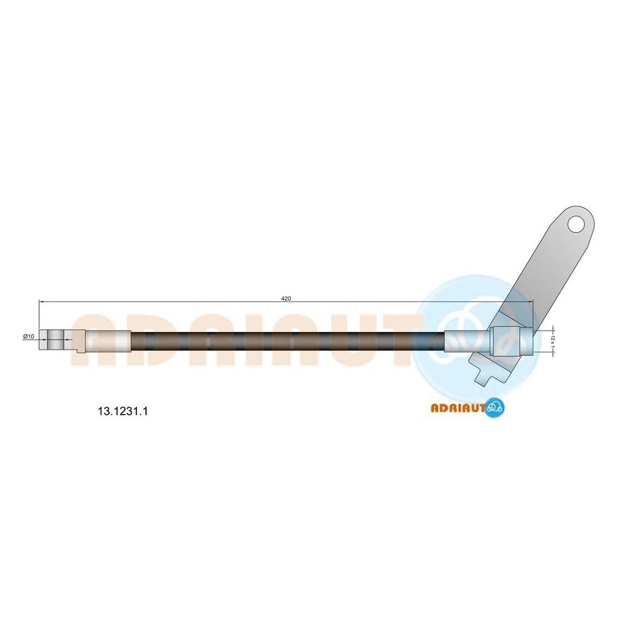 Шланг тормозной передн.прав.Transit 03- 13.1231.1 ADRIAUTO