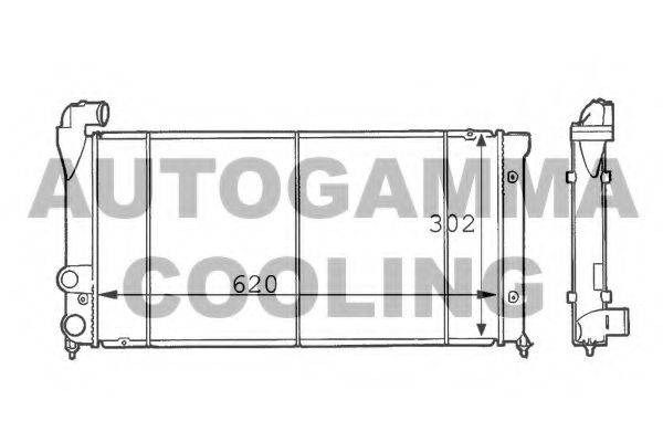Радиатор, охлаждение двигателя 101036 AUTOGAMMA