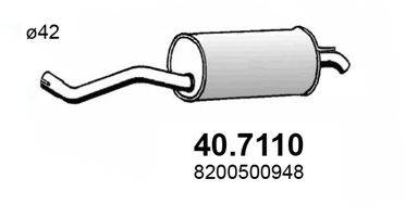 Глушитель выхлопных газов конечный 40.7110 ASSO