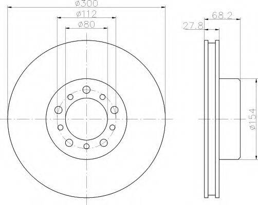 Тормозной диск 8DD 355 100-981 HELLA