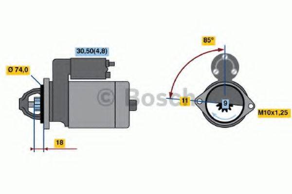 Стартер 0 001 107 433 BOSCH