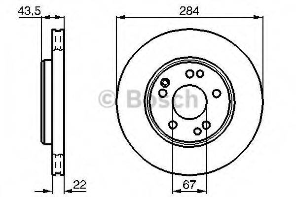 Тормозной диск 0 986 478 589 BOSCH