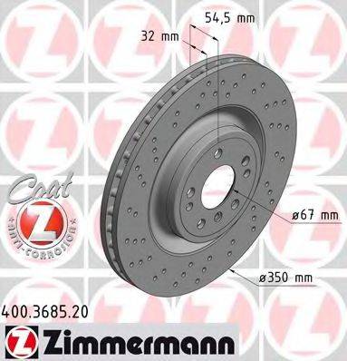 Тормозной диск 400.3685.20 ZIMMERMANN