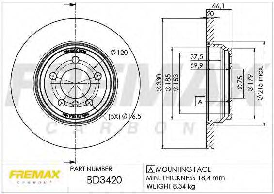 Тормозной диск BD-3420 FREMAX