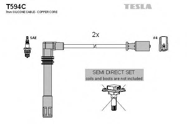 Комплект проводов зажигания T594C TESLA