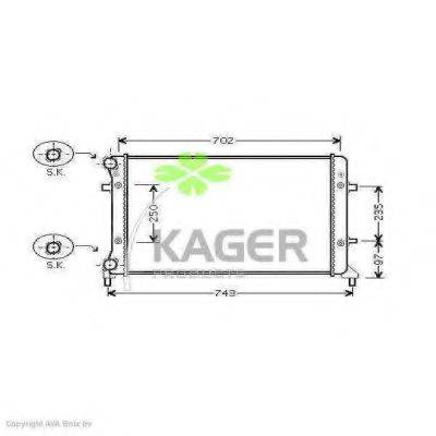 Радиатор, охлаждение двигателя 31-1225 KAGER