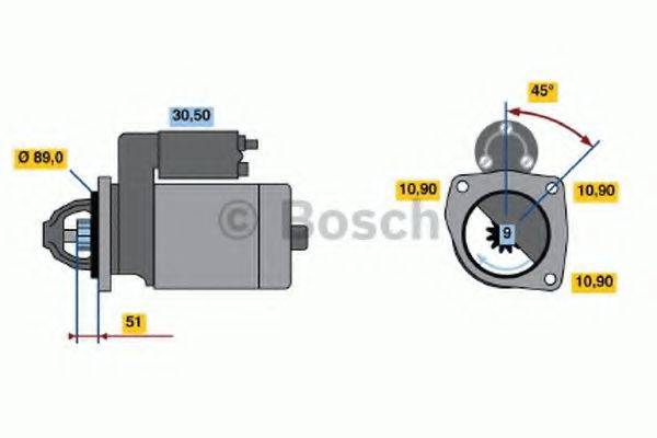 Стартер 0 001 368 021 BOSCH