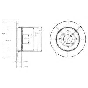 Тормозной диск BR-2214-C KAVO PARTS