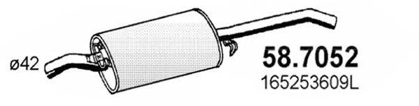 Глушитель выхлопных газов конечный 58.7052 ASSO