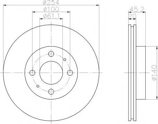 Тормозной диск MDC818 MINTEX