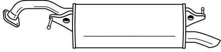 Глушитель выхлопных газов конечный