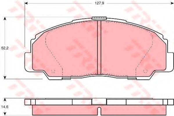 Комплект тормозных колодок, дисковый тормоз GDB1135 TRW