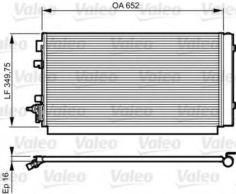 Конденсатор, кондиционер 814187 VALEO