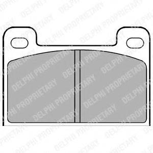 Комплект тормозных колодок, дисковый тормоз LP537 DELPHI