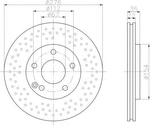 Тормозной диск 8DD 355 110-201 HELLA PAGID