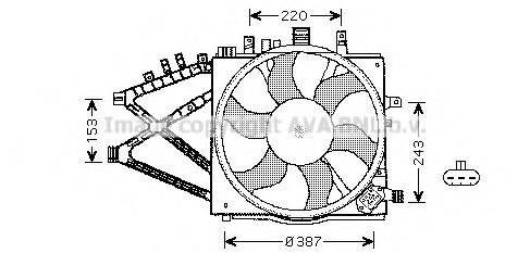 Вентилятор, охлаждение двигателя OL7521 AVA QUALITY COOLING