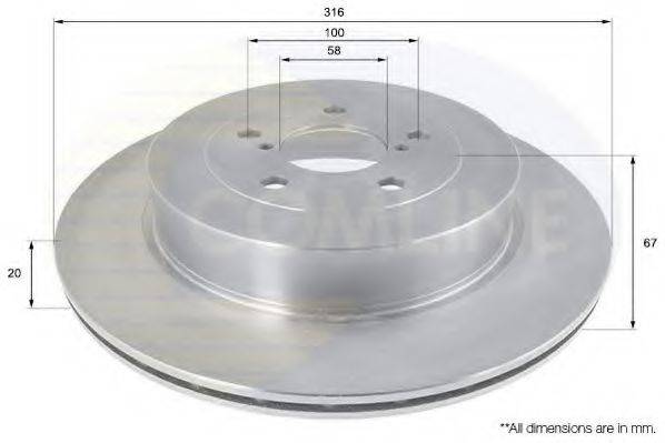 Тормозной диск ADC0816V COMLINE