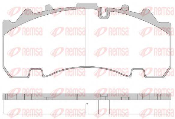 Комплект тормозных колодок, дисковый тормоз JCA 1554.00 REMSA