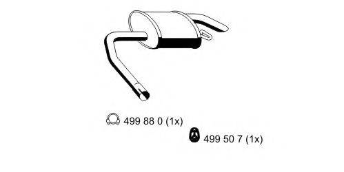 Глушитель выхлопных газов конечный 343107 ERNST