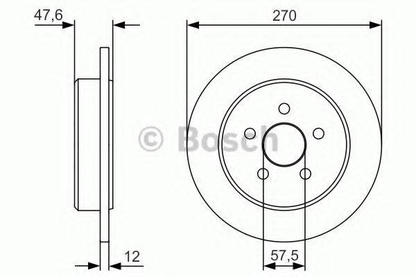 Тормозной диск 0 986 479 V43 BOSCH