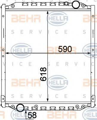 Радиатор, охлаждение двигателя 8MK 376 774-441 HELLA