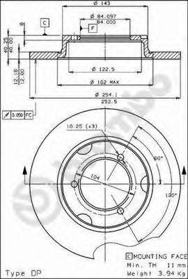 Тормозной диск BS 7106 BRECO