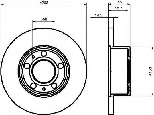 Тормозной диск 8DD 355 100-451 HELLA PAGID