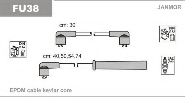Комплект проводов зажигания FU38 JANMOR