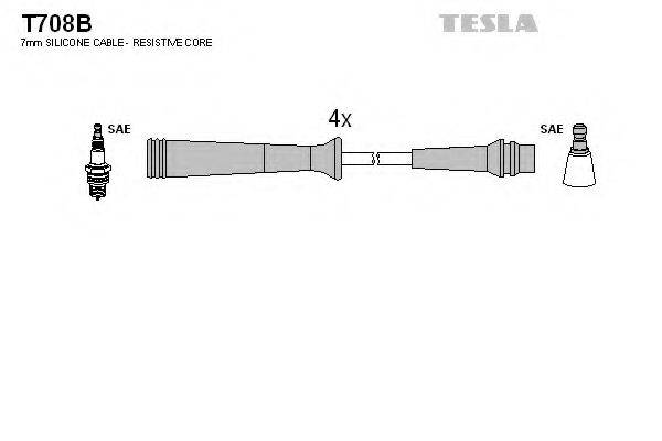 Комплект проводов зажигания T708B TESLA