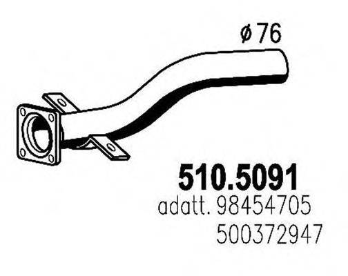 Труба выхлопного газа 510.5091 ASSO