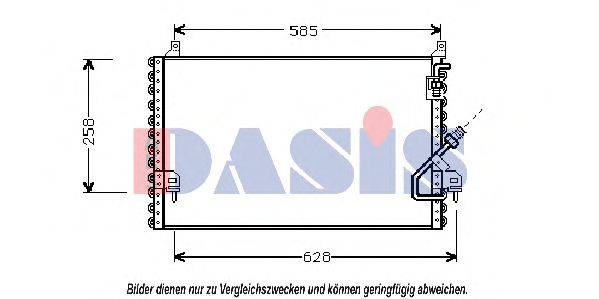 Конденсатор, кондиционер 122860N AKS DASIS