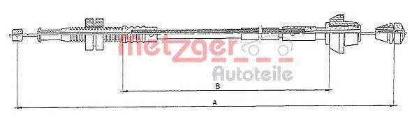 Тросик газа 10.0153 METZGER