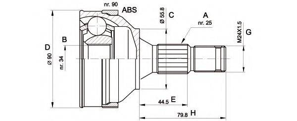 Шарнирный комплект, приводной вал CVJ5138.10 OPEN PARTS