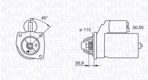 Стартер 063216833010 MAGNETI MARELLI