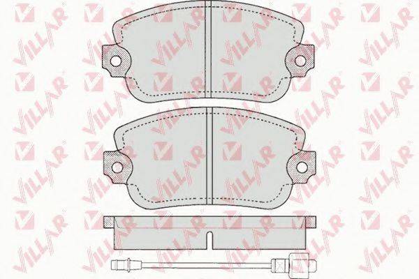 Комплект тормозных колодок, дисковый тормоз 626.0145 VILLAR