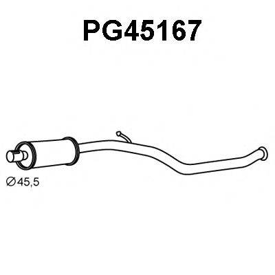 Предглушитель выхлопных газов PG45167 VENEPORTE