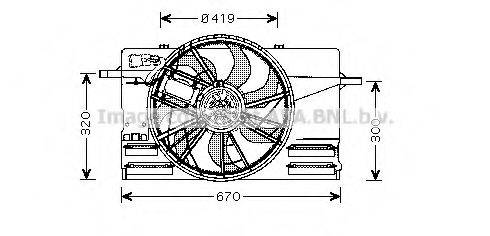 Вентилятор, охлаждение двигателя VO7508 AVA QUALITY COOLING