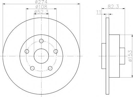 Тормозной диск MDC1534 MINTEX