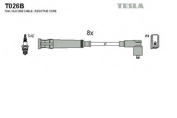 Комплект проводов зажигания T026B TESLA