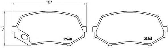 Комплект тормозных колодок, дисковый тормоз P 54 044 BREMBO