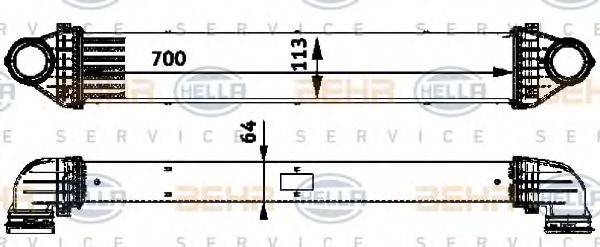 Интеркулер 8ML 376 723-551 HELLA