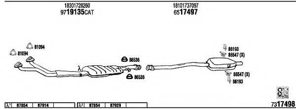 Система выпуска ОГ BW32034 WALKER