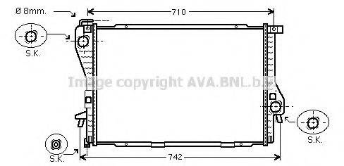 Радиатор, охлаждение двигателя BWA2300 AVA QUALITY COOLING