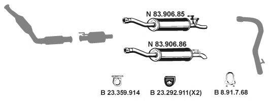 Система выпуска ОГ 232600 EBERSPACHER