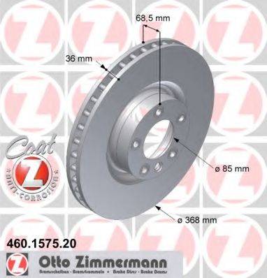 Тормозной диск 460.1575.20 ZIMMERMANN