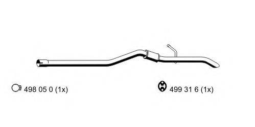 Глушитель выхлопных газов конечный 331036 ERNST