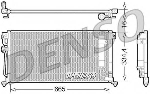 Конденсатор, кондиционер DCN45003 DENSO
