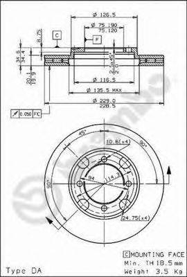 Тормозной диск BS 7983 BRECO