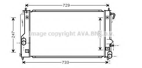 Радиатор, охлаждение двигателя TO2296 AVA QUALITY COOLING